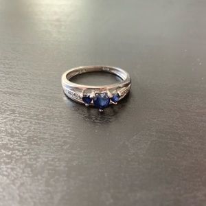 Blue Sapphire Heart Ring